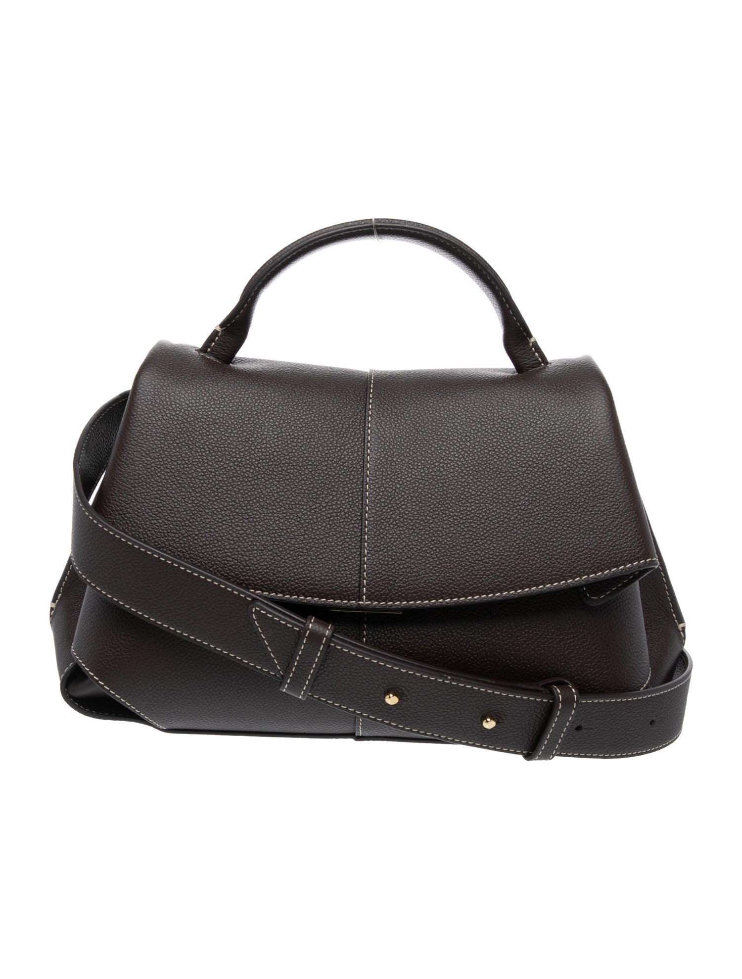Polène Leather Top Handle Bag