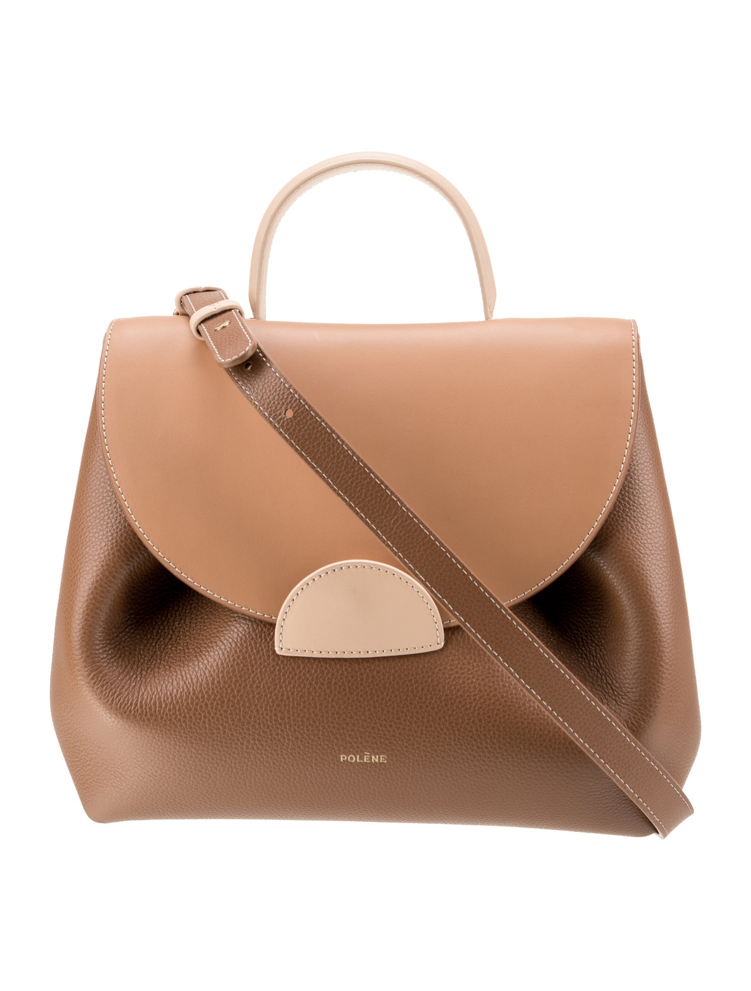 Polène Leather Top Handle Bag