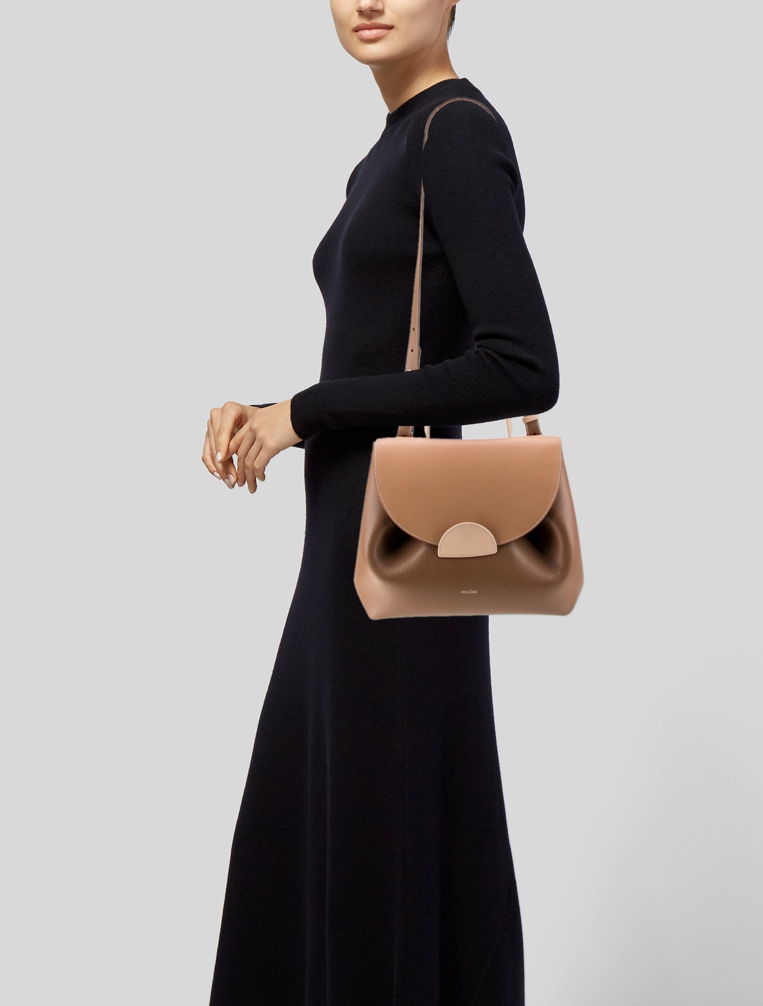 Polène Leather Top Handle Bag