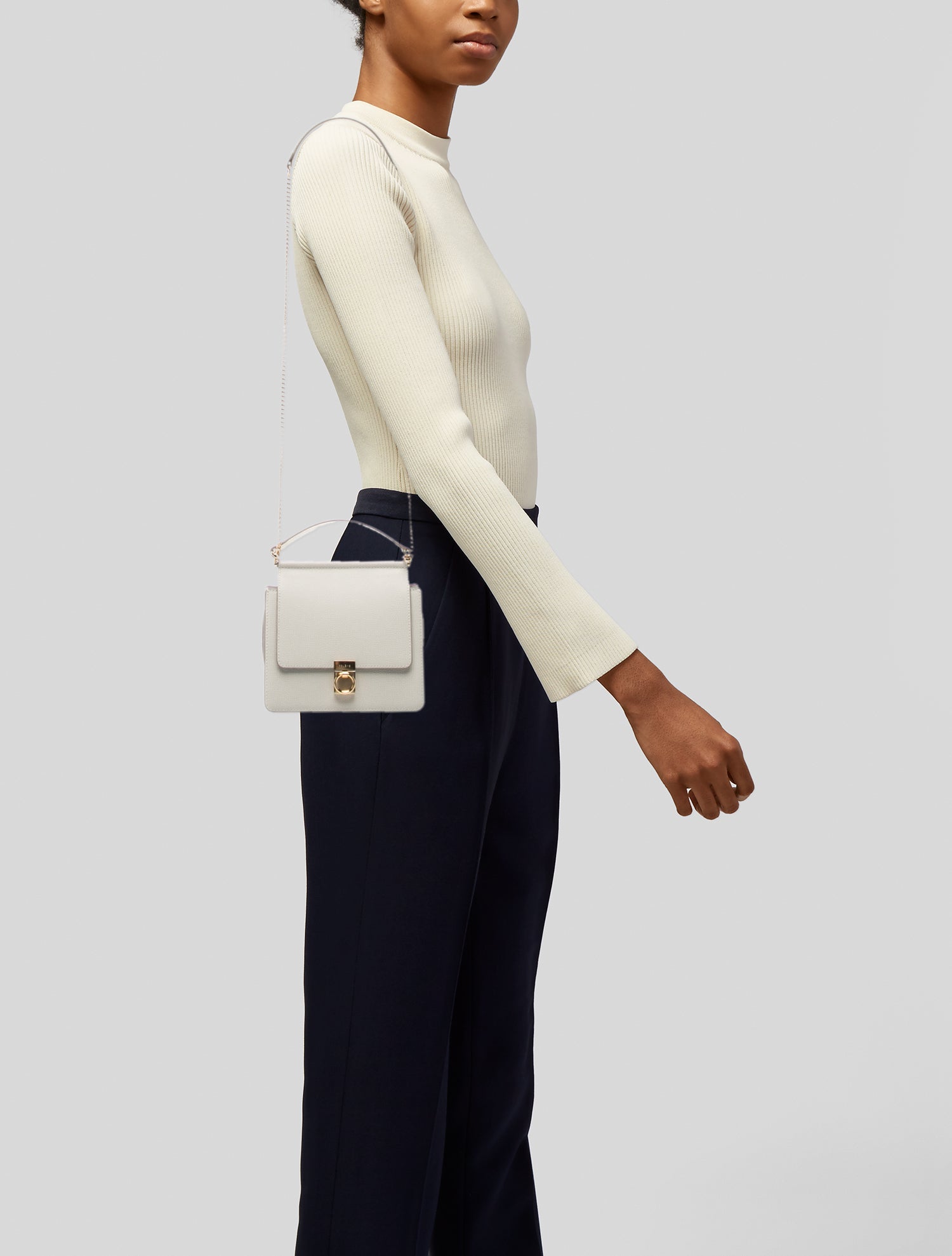 Polène Leather Numéro Sept w/ Chain Mini