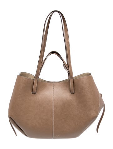 Pre-owned Polene Leather Cyme In Neutral