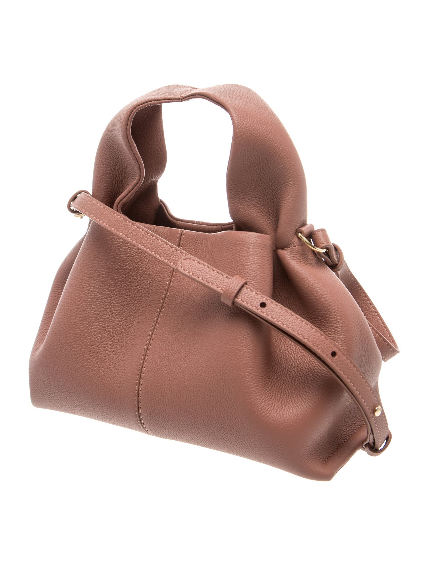 Polène Leather Numéro Neuf Mini - Brown Handle Bags, Handbags