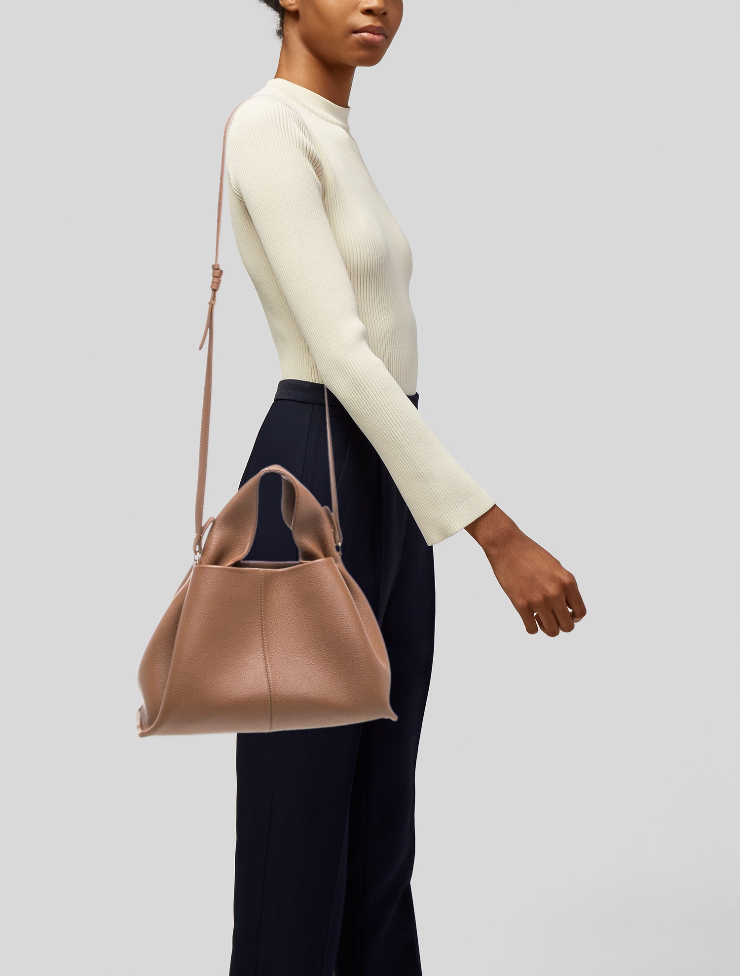 Yves Saint Laurent Rive Gauche Leather Mombasa Horn Handle Bag