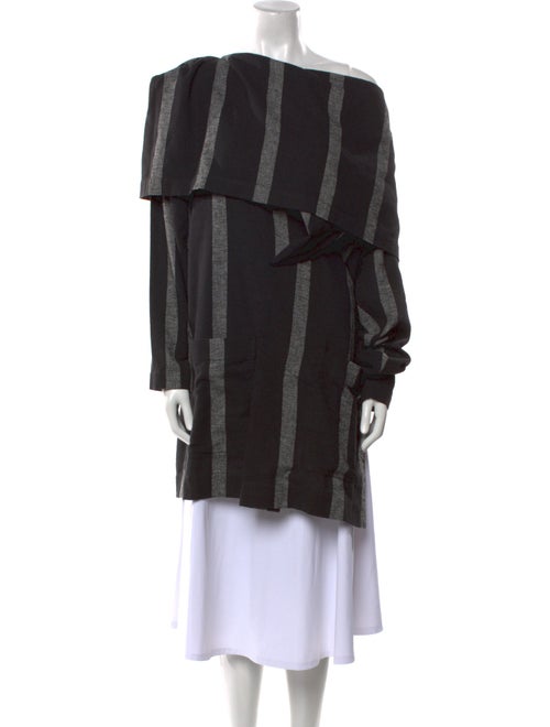 Plantation Patterned Off-The-Shoulder Sweater