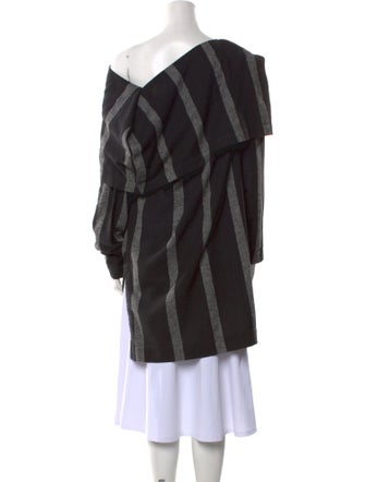 Plantation Patterned Off-The-Shoulder Sweater