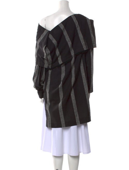 Plantation Patterned Off-The-Shoulder Sweater