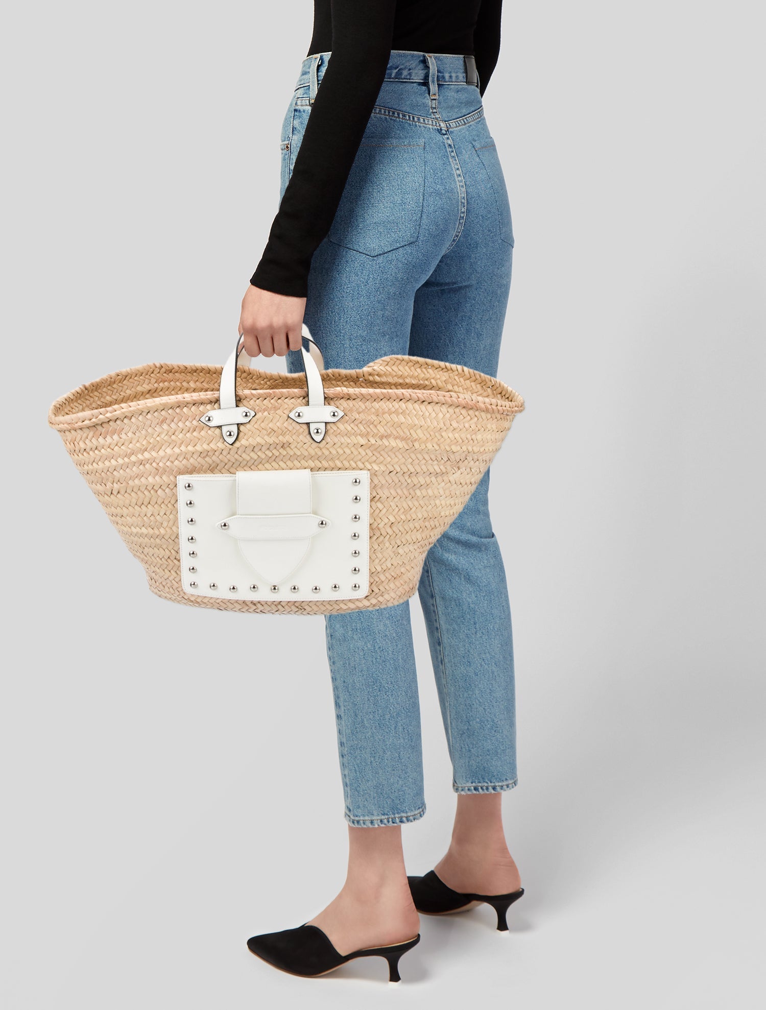 Poolside Straw Top Handle Bag