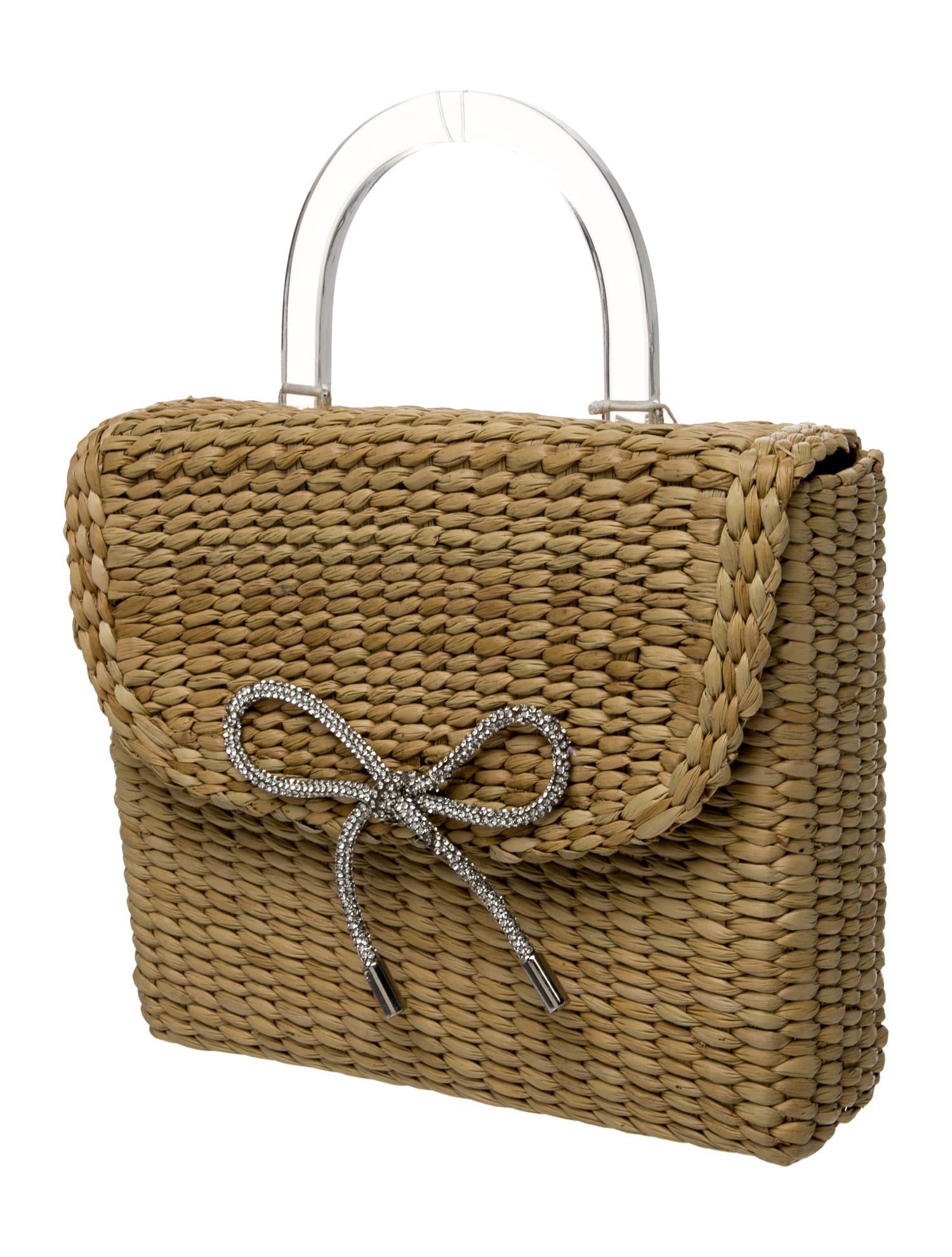 Poolside Raffia Top Handle Bag