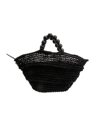 Poolside Raffia Top Handle Bag