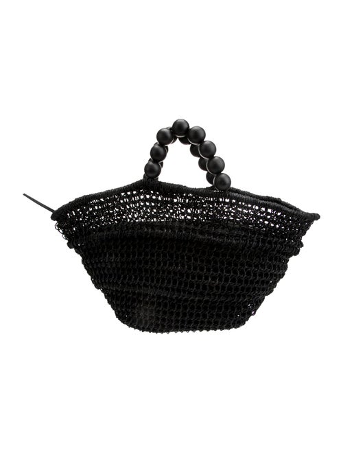 Poolside Raffia Top Handle Bag