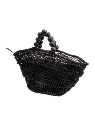 Poolside Raffia Top Handle Bag