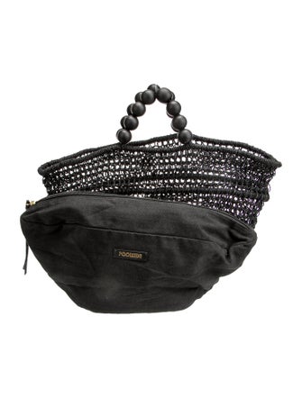 Poolside Raffia Top Handle Bag