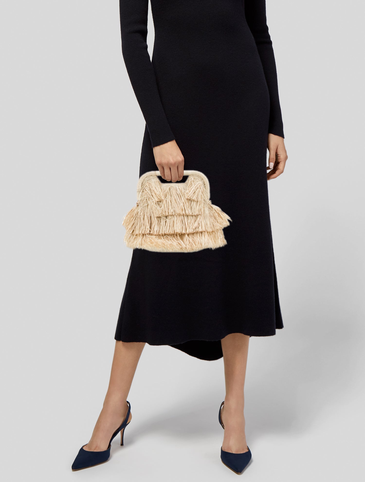 Poolside Raffia Clutch w/ Tags