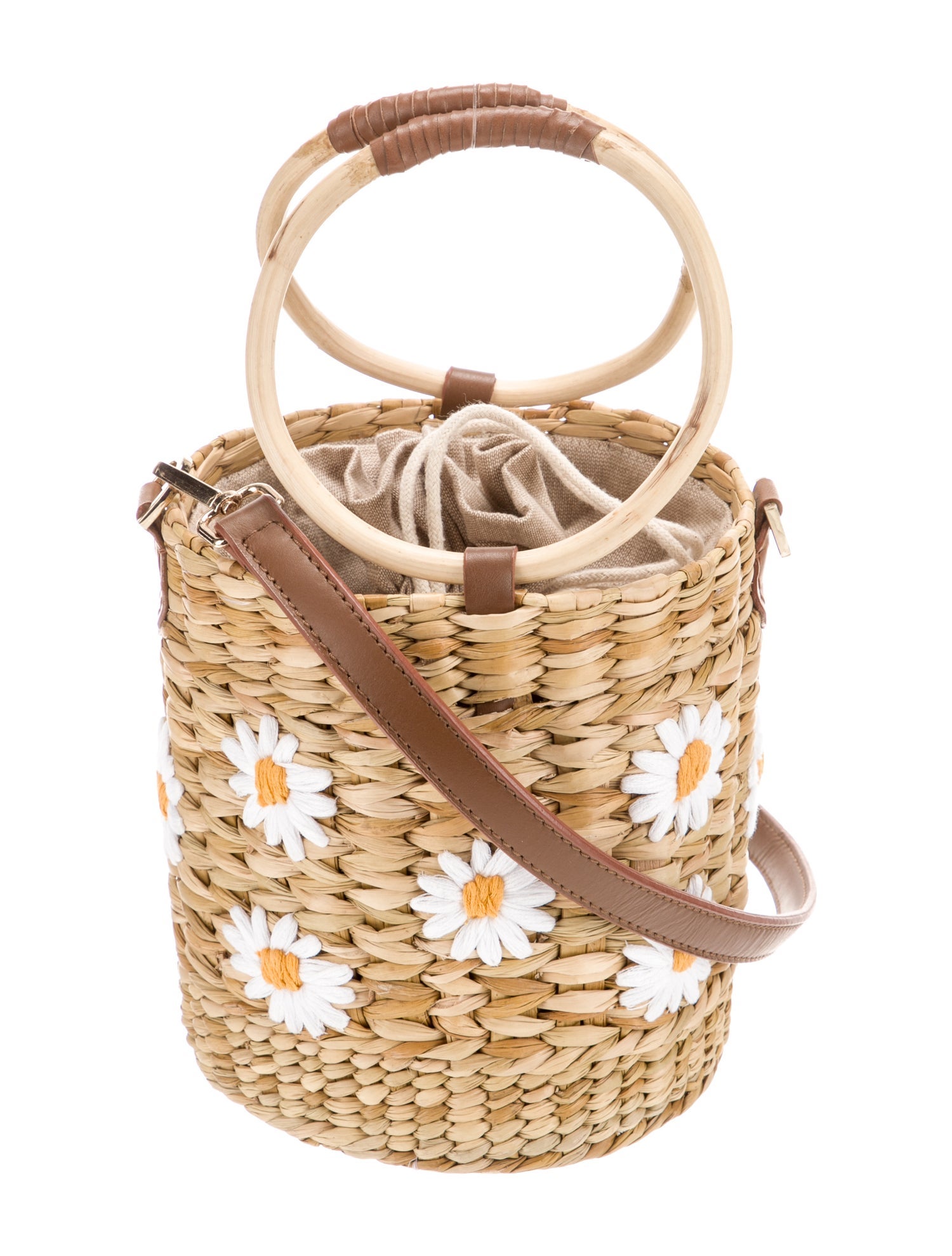 Poolside Wicker Bucket Bag