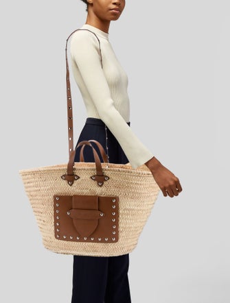 Poolside Straw Top Handle Bag