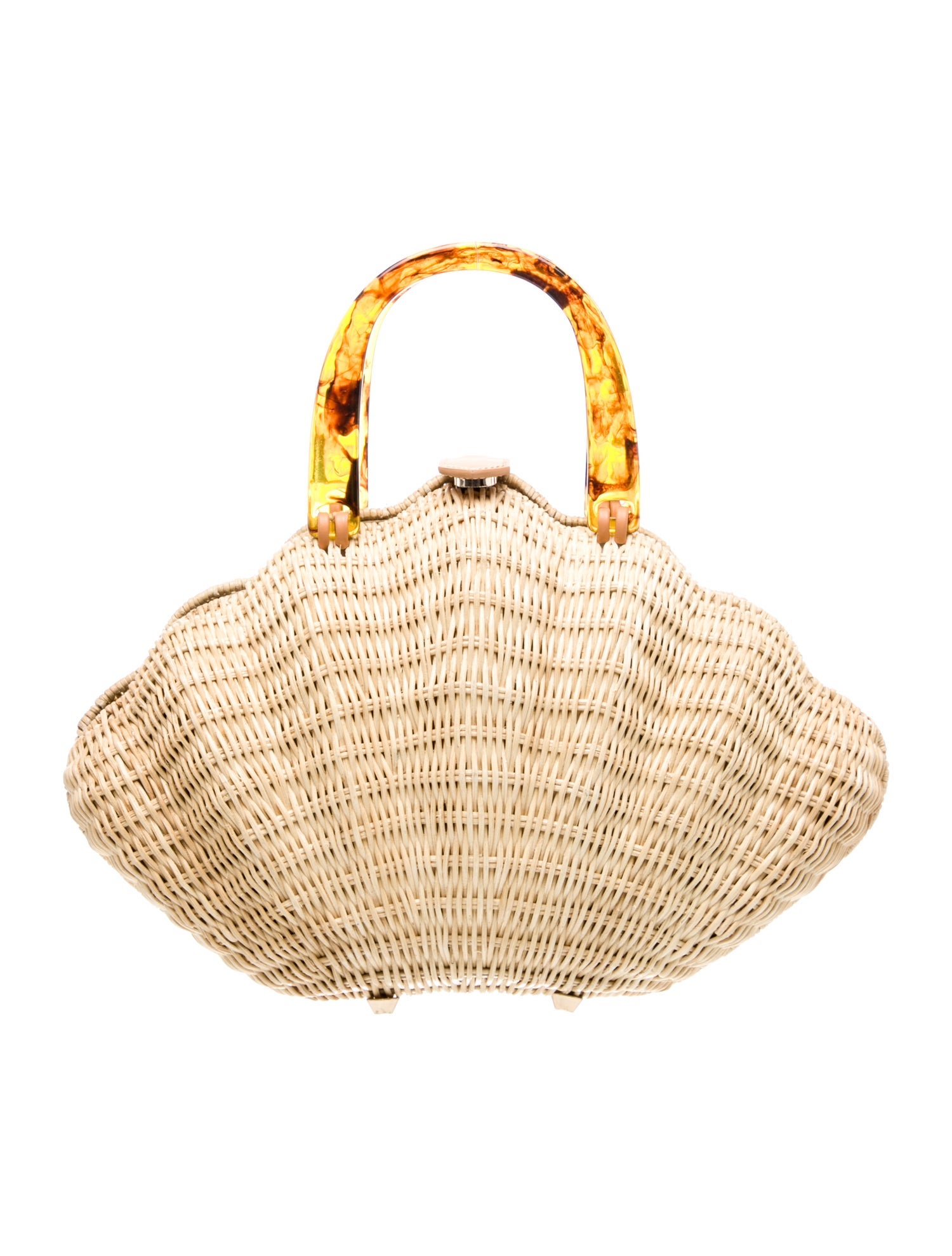 Poolside Wicker Top Handle Bag