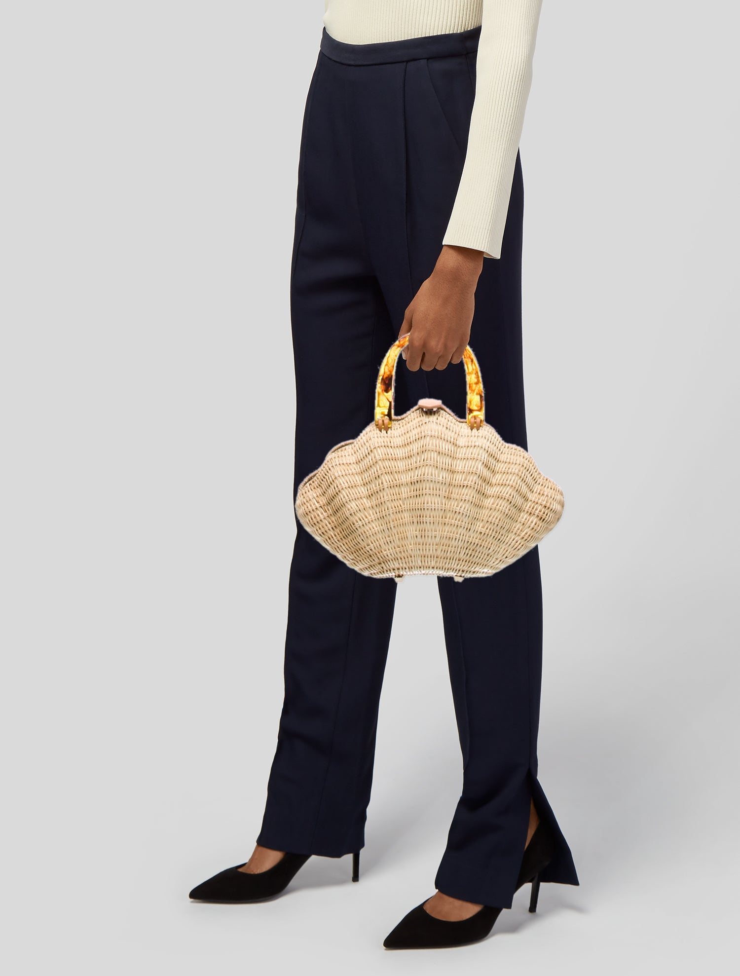 Poolside Wicker Top Handle Bag