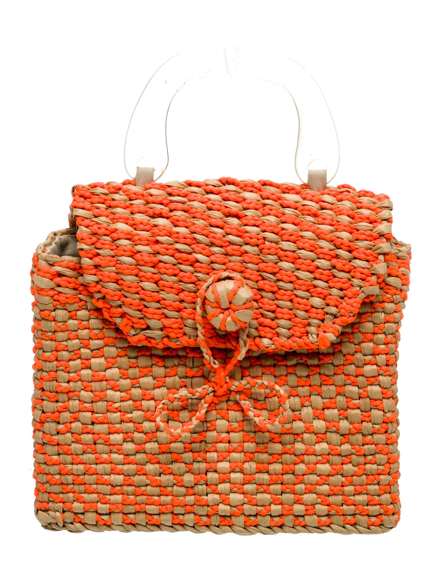 Poolside Raffia Top Handle Bag