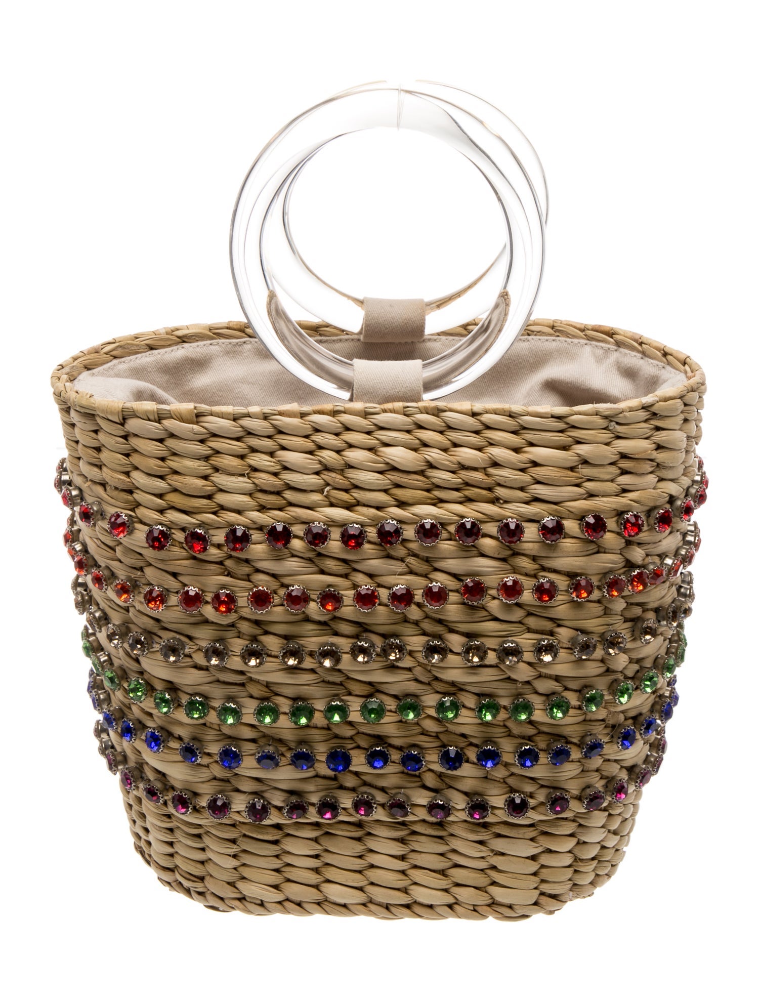 Poolside Straw Top Handle Bag