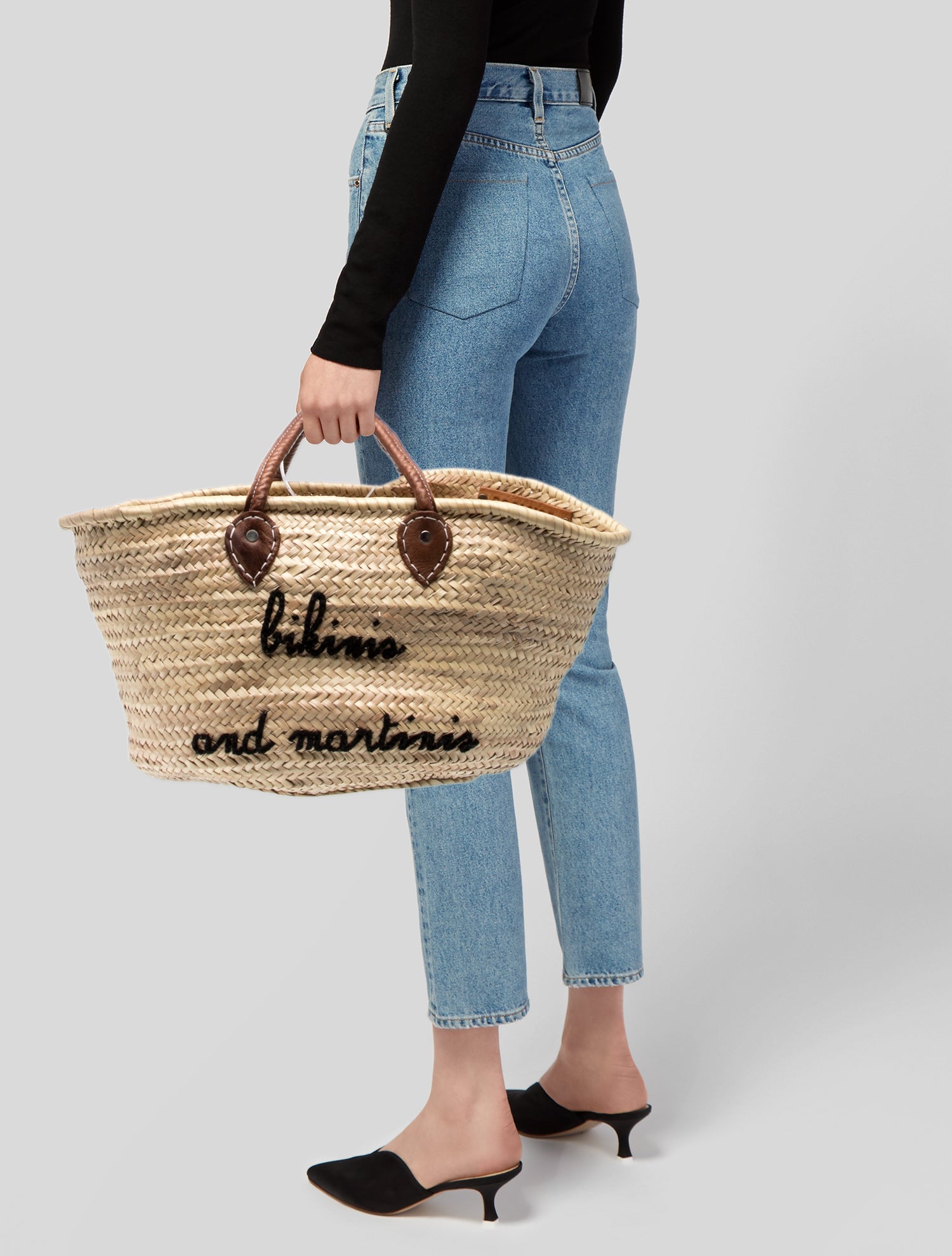 Poolside Straw Bucket Bag