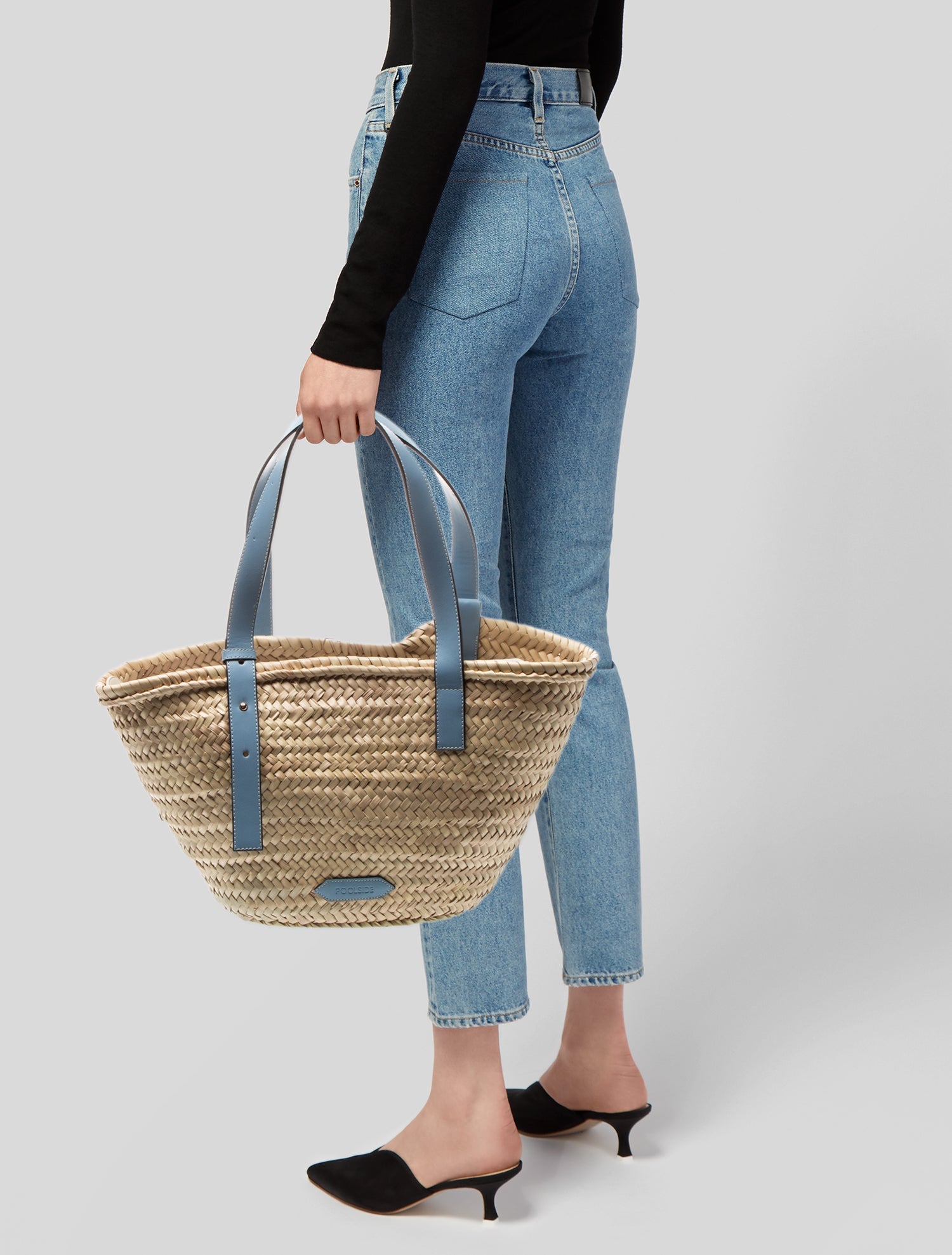 Poolside Straw Bucket Bag