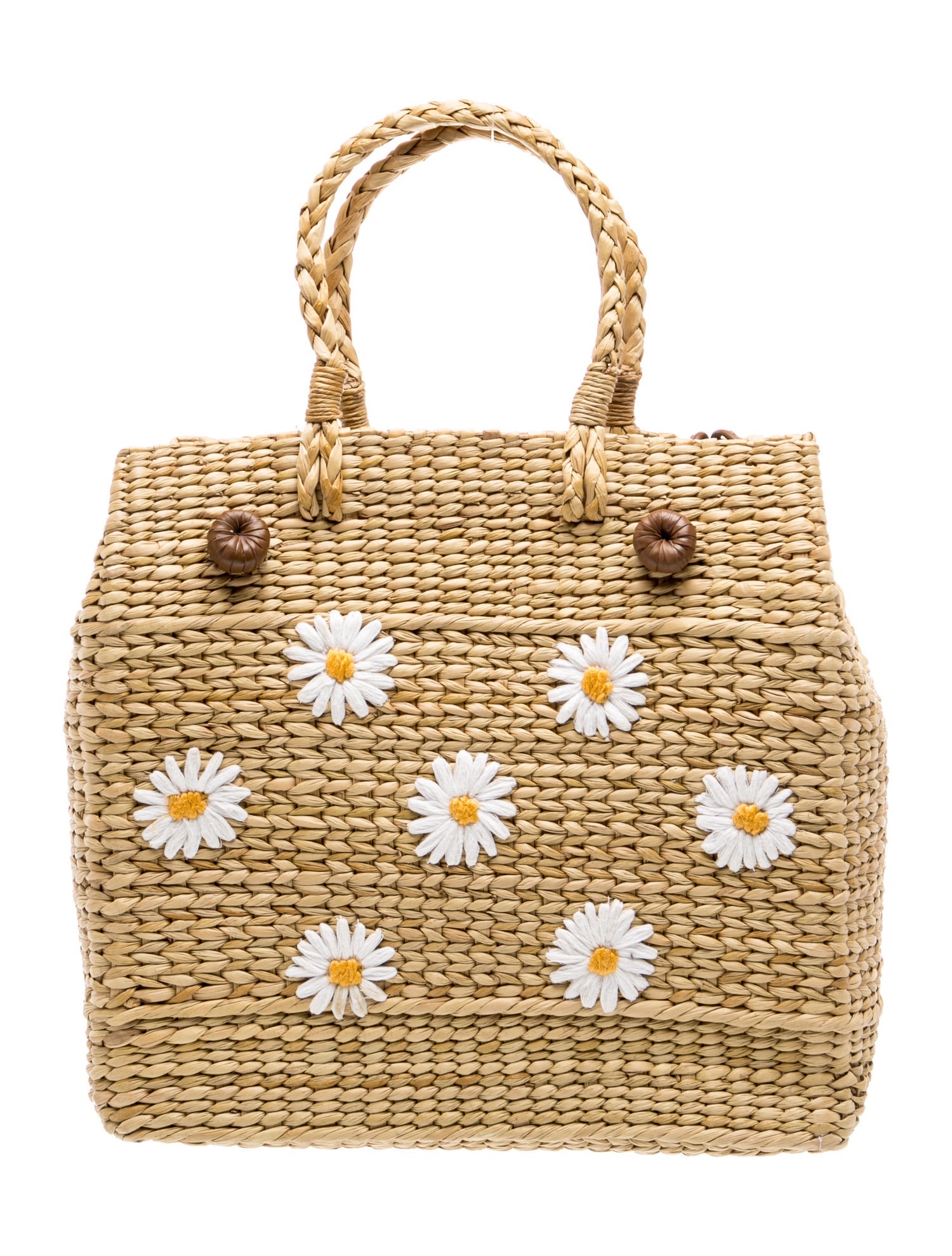 Poolside Straw Top Handle Bag