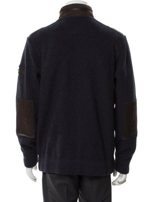Paul & Shark Virgin Wool Mock Neck Cardigan