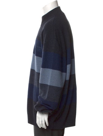 Paul & Shark Virgin Wool Colorblock Pattern Cardigan