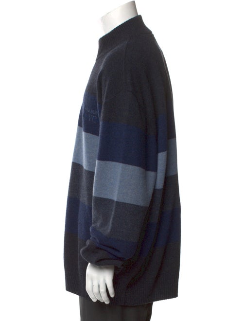 Paul & Shark Virgin Wool Colorblock Pattern Cardigan