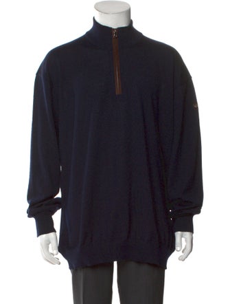 Paul & Shark Virgin Wool Mock Neck Pullover