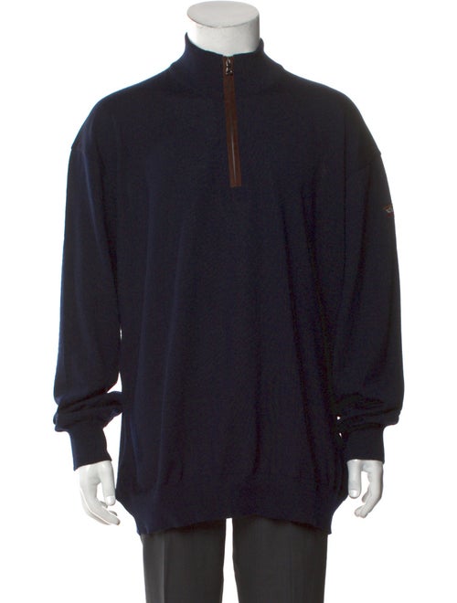 Paul & Shark Virgin Wool Mock Neck Pullover