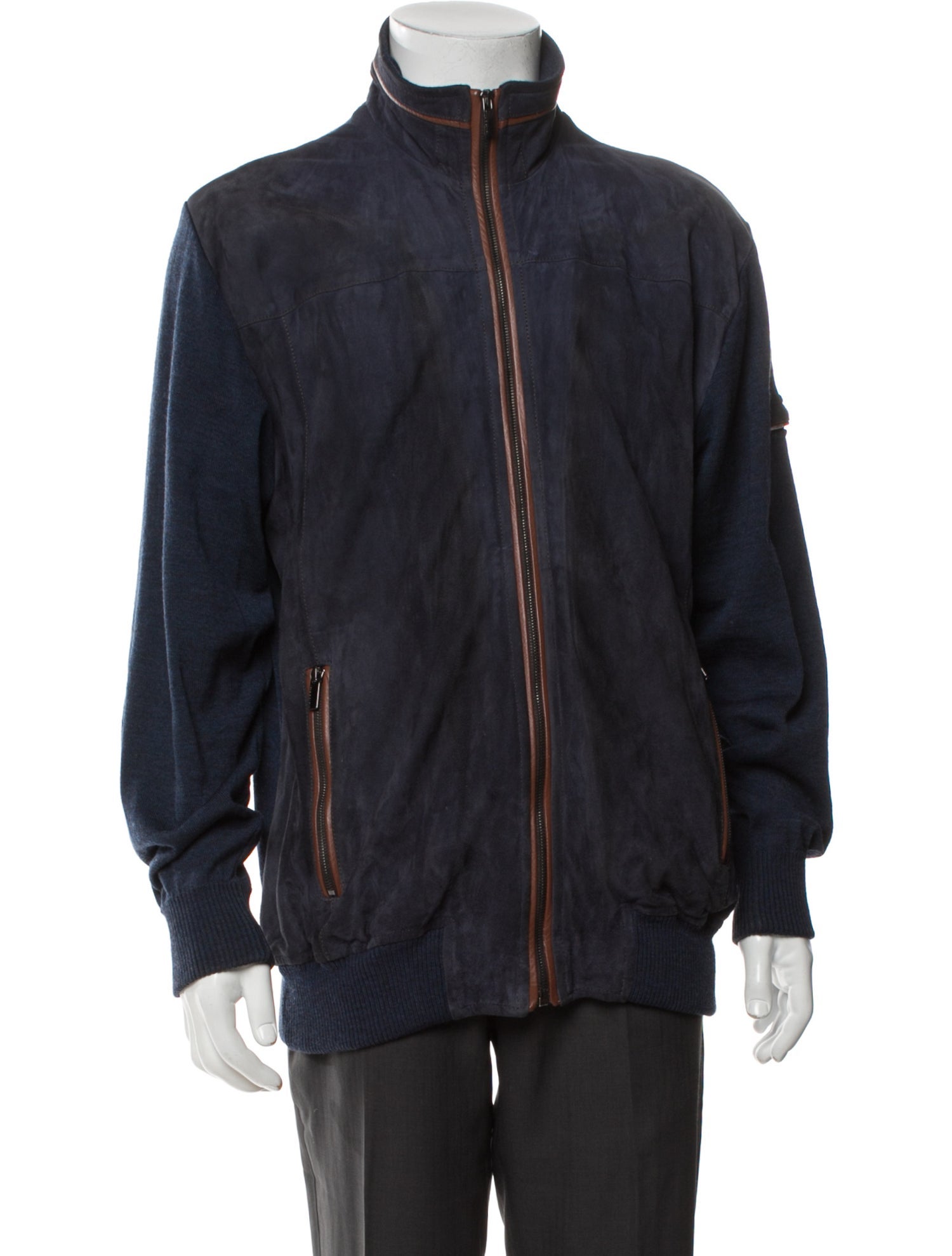 Paul & Shark Virgin Wool Colorblock Pattern Windbreaker