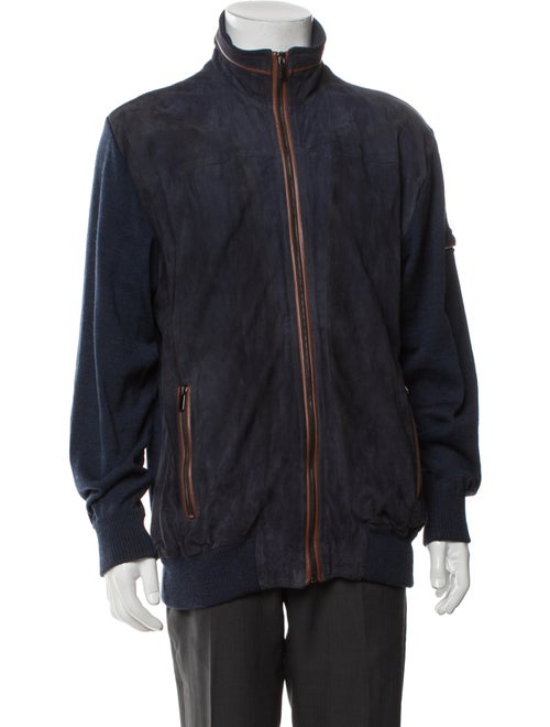 Paul & Shark Virgin Wool Colorblock Pattern Windbreaker