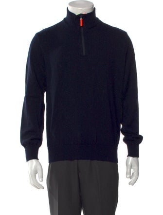 Paul & Shark Virgin Wool Mock Neck Polo Sweater