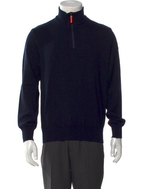 Paul & Shark Virgin Wool Mock Neck Polo Sweater