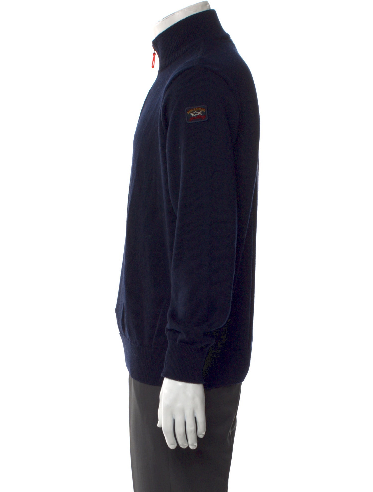 Paul & Shark Virgin Wool Mock Neck Polo Sweater