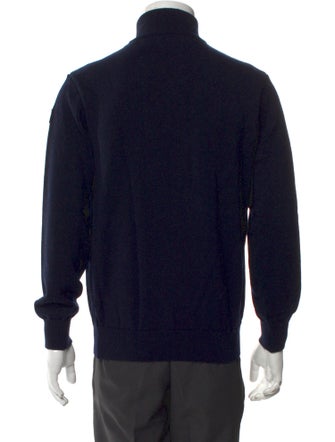 Paul & Shark Virgin Wool Mock Neck Polo Sweater