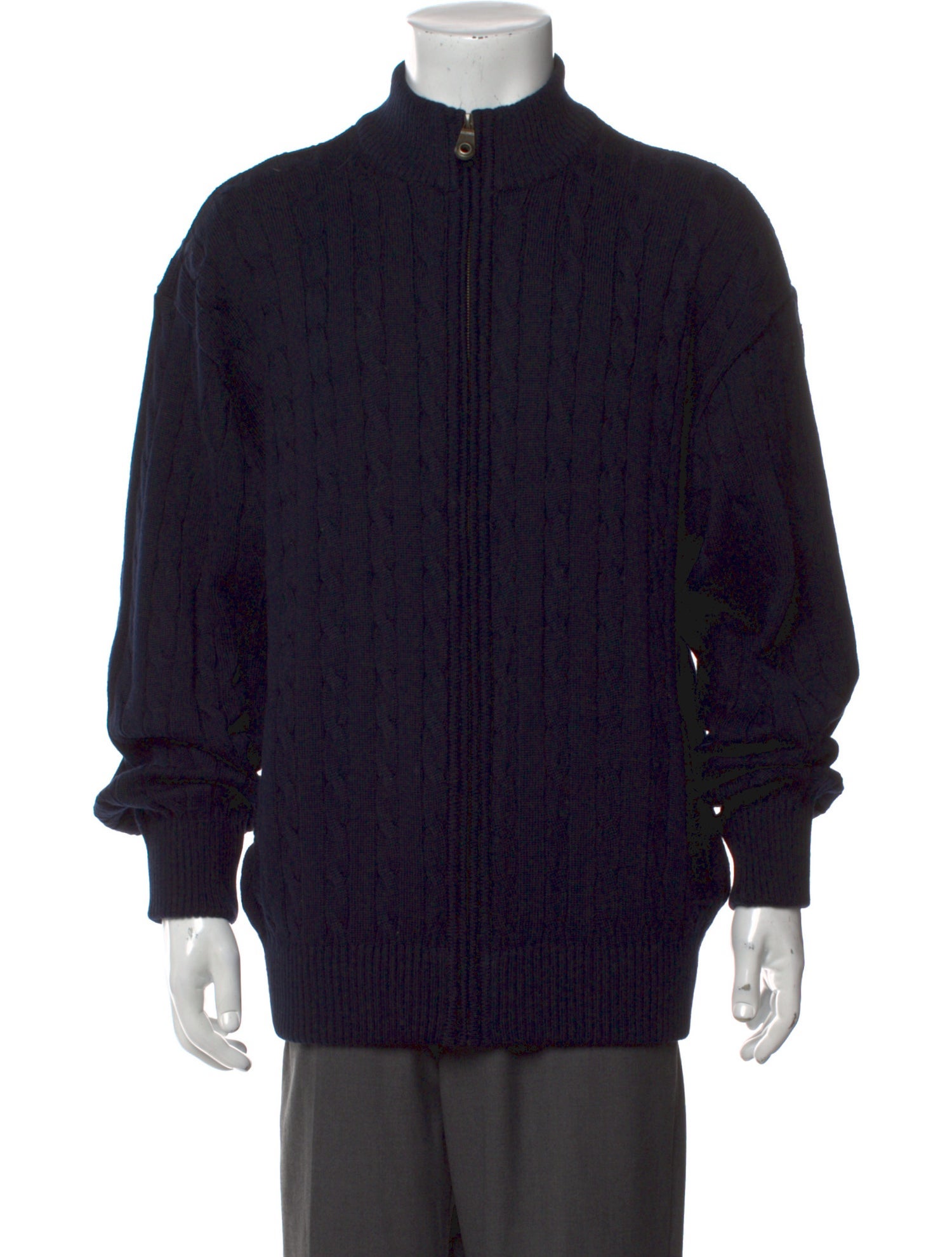 Paul & Shark Wool Mock Neck Cardigan