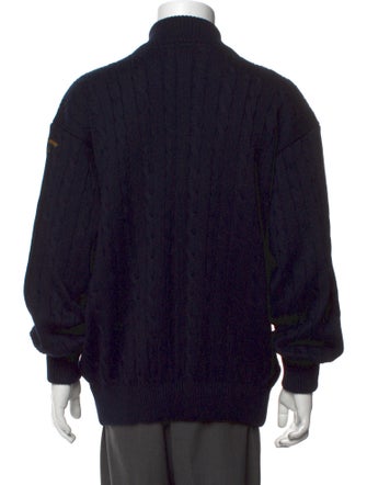 Paul & Shark Wool Mock Neck Cardigan
