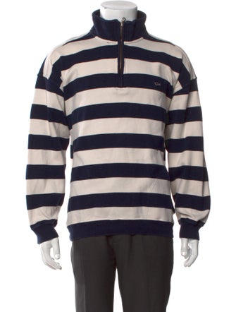 Paul & Shark Striped Mock Neck Pullover