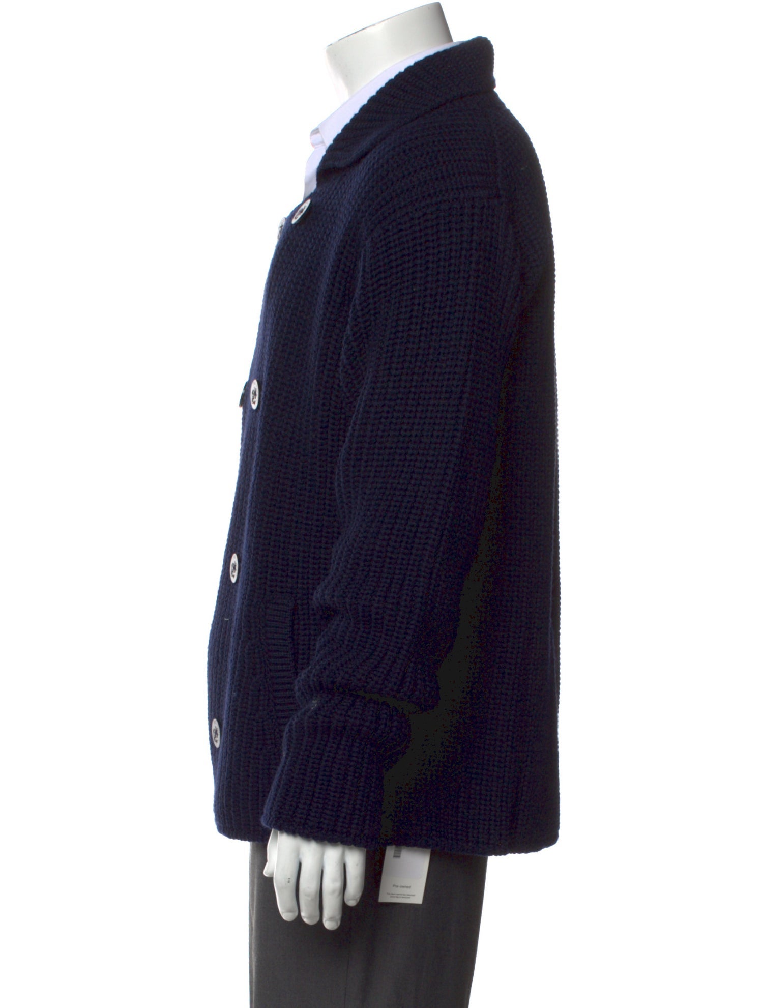 Paul & Shark Virgin Wool Mock Neck Cardigan