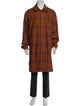 Pleasures Wool Plaid Print Trench Coat