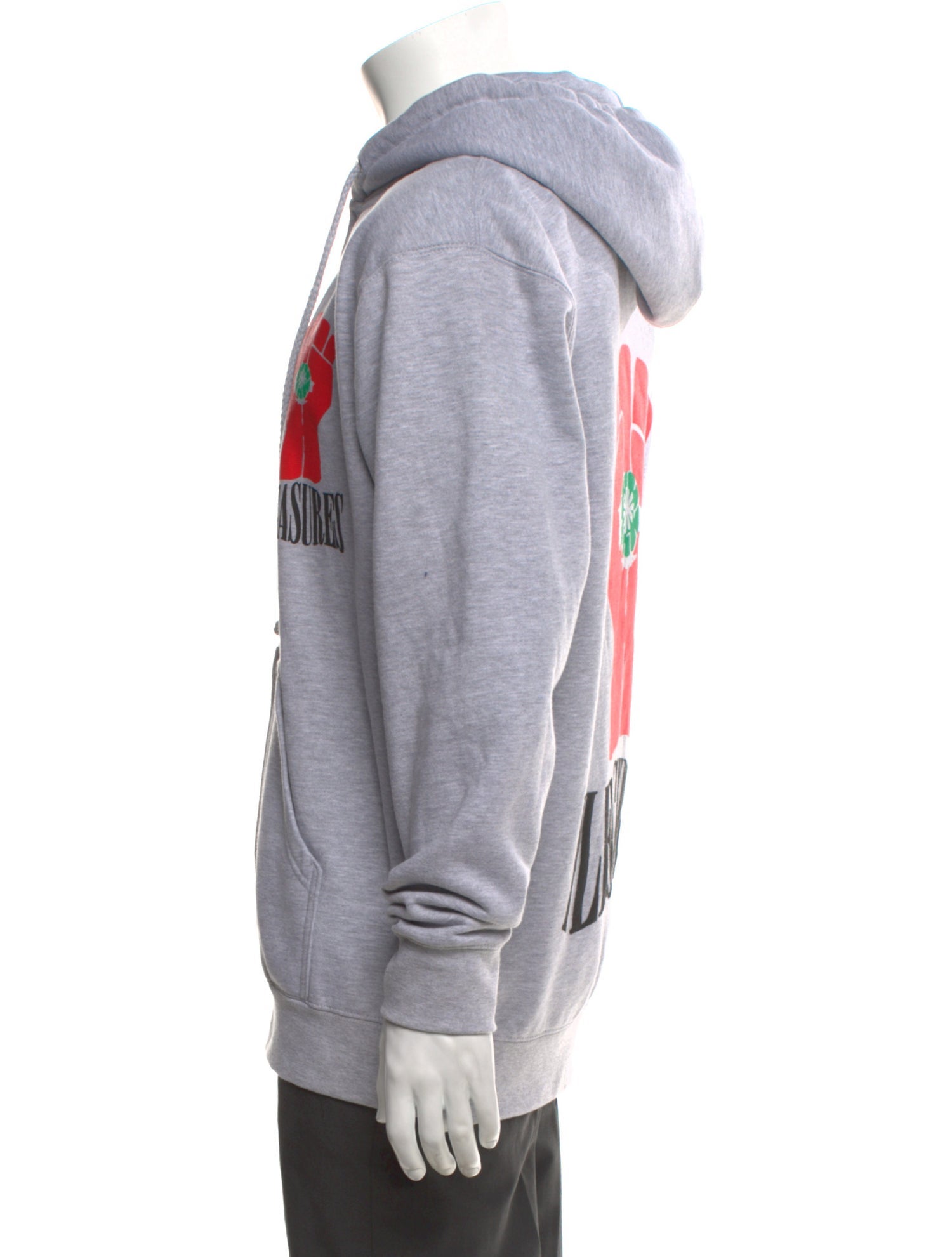 Pleasures Graphic Print V-Neck Hoodie