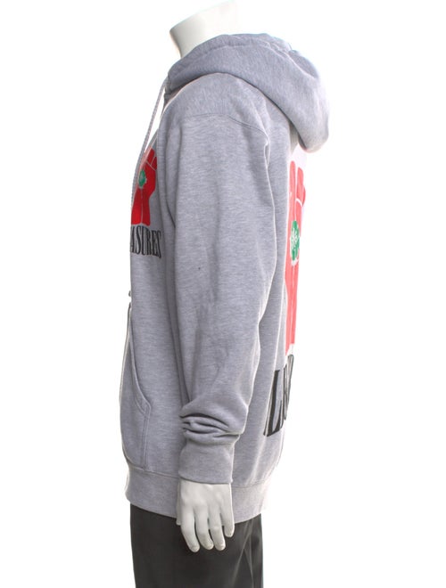 Pleasures Graphic Print V-Neck Hoodie