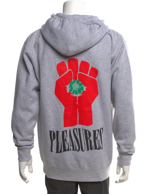 Pleasures Graphic Print V-Neck Hoodie