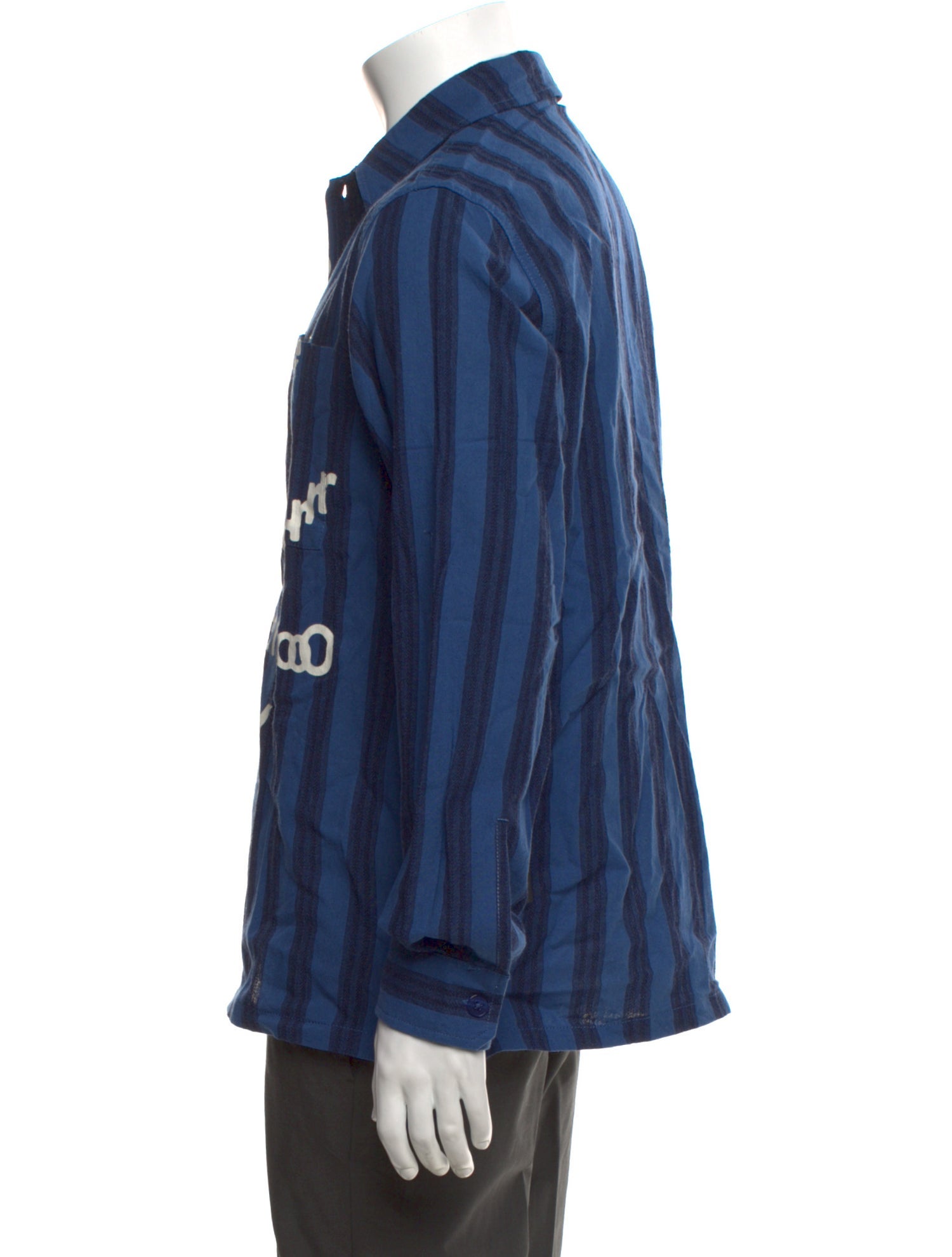 Pleasures Graphic Print Long Sleeve Denim Shirt w/ Tags