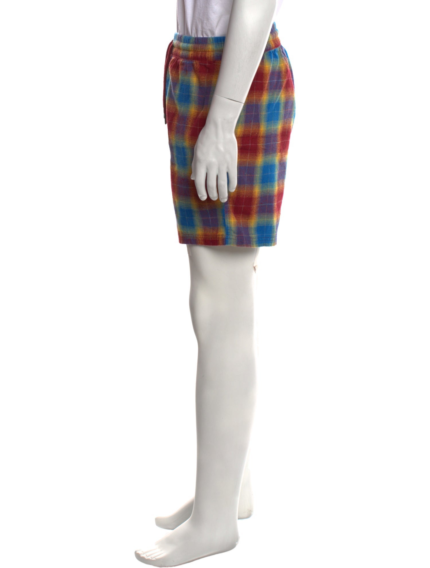 Pleasures Plaid Print Jogger Shorts