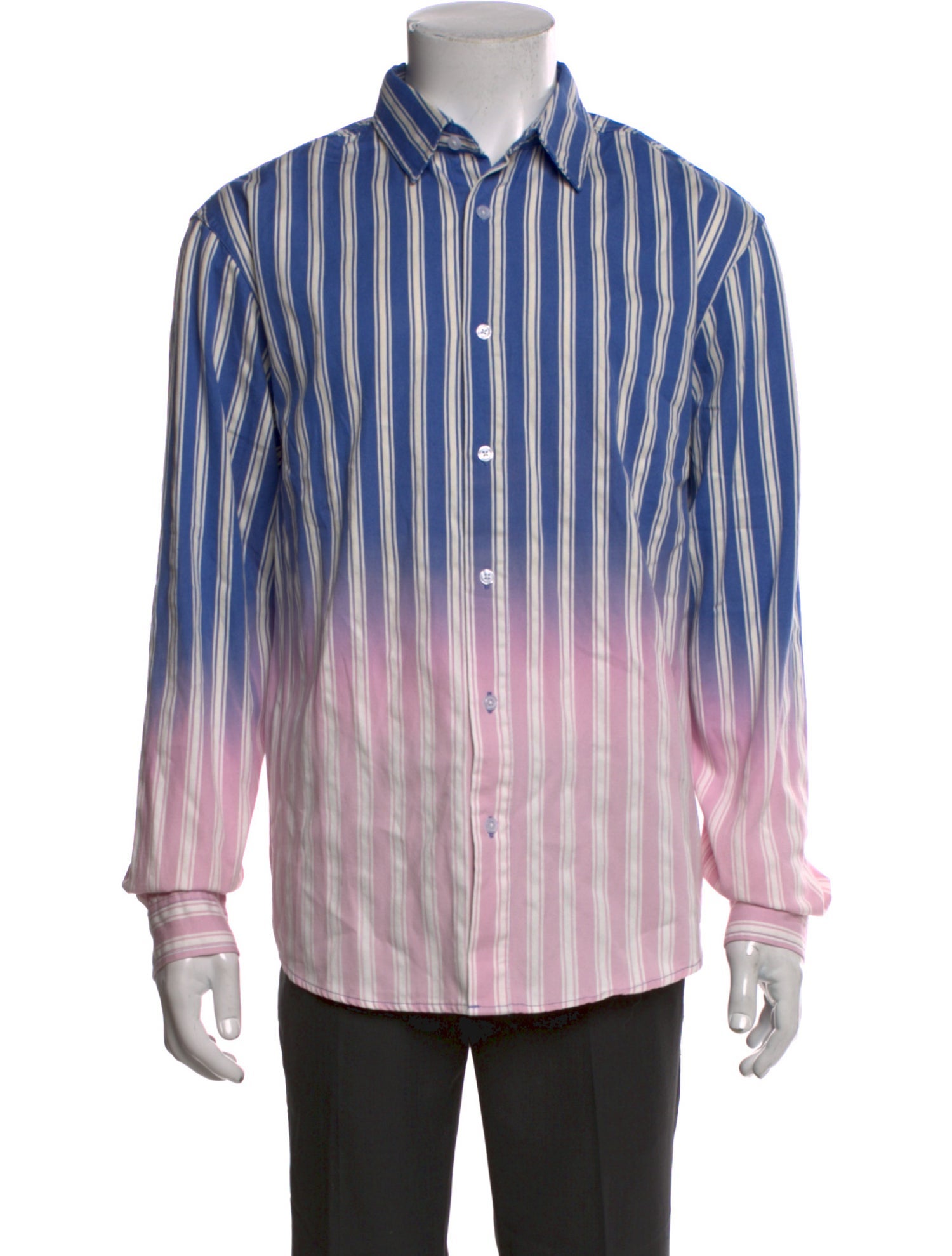 Pleasures Striped Long Sleeve Shirt