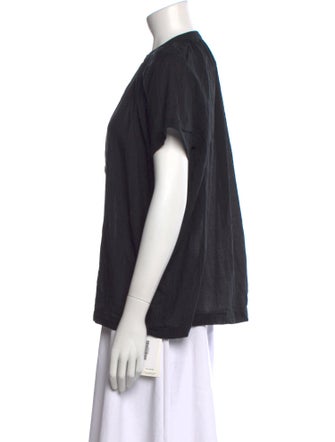 M.PATMOS Crew Neck Short Sleeve Blouse