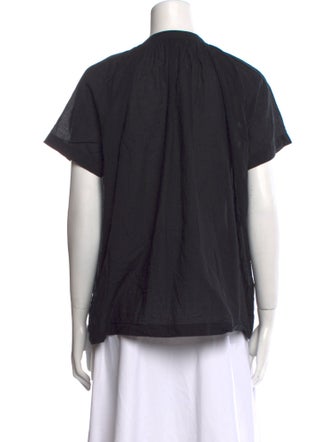 M.PATMOS Crew Neck Short Sleeve Blouse